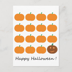 Carte Postale Beau Patch Citrouille Halloween