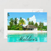 Carte Postale Beau Paysage Des Maldives (Devant / Derrière)