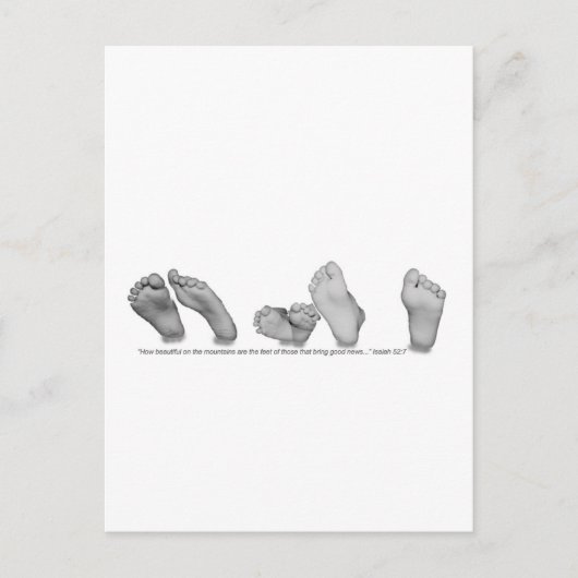 Carte Postale Beau Pieds (Devant)