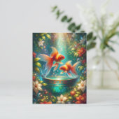 Carte Postale Beau poisson rouge Nowruz (Debout devant)