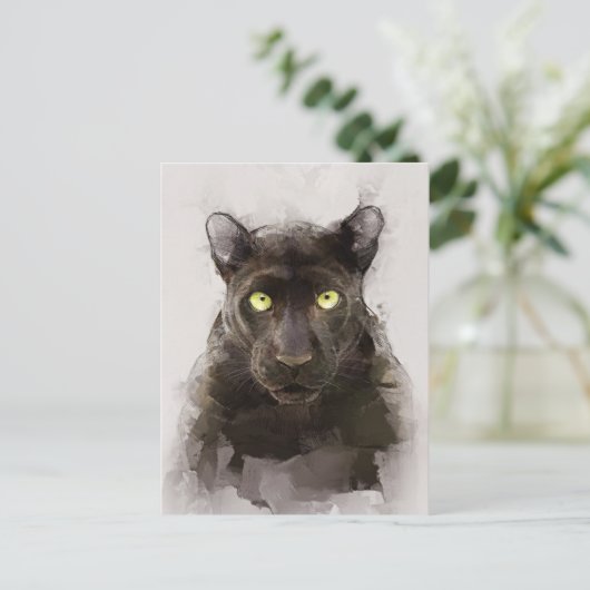 Carte Postale Beau Portrait Panther (Debout devant)