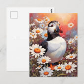 Carte Postale Beau Puffin Dans Le Champ Maisy (Devant / Derrière)