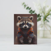 Carte Postale Beau Raccoon (Debout devant)