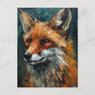 Carte Postale Beau Renard Rouge