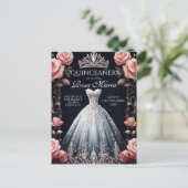 Carte Postale Beau Rose espagnol Quinceañera (Debout devant)