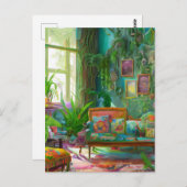 Carte Postale beau salon bohème (Devant / Derrière)