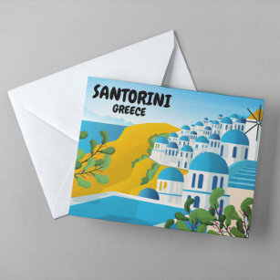 Carte Postale Beau Santorin Grèce Voyage