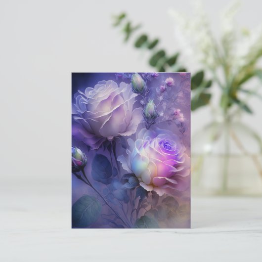 Carte Postale Beau Soft Focus Lumière Spectrum Roses (Debout devant)