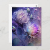 Carte Postale Beau Soft Focus Lumière Spectrum Roses (Devant / Derrière)