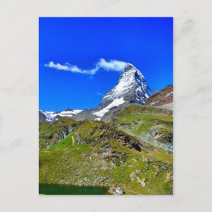 Carte Postale Beau Suisse célèbre Matterhorn avec des nuages