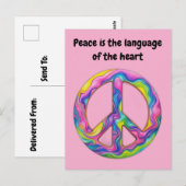 Carte Postale Beau thème de paix avec message inspirant (Devant / Derrière)