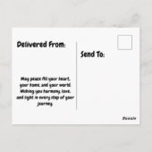 Carte Postale Beau thème de paix avec message inspirant (Dos)