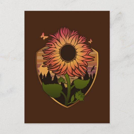 Carte Postale Beau tournesol (Devant)