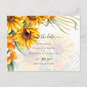 Carte Postale Beau tournesol rustique Pampas Mariage en herbe (Devant)