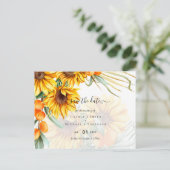 Carte Postale Beau tournesol rustique Pampas Mariage en herbe (Debout devant)