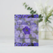 Carte Postale Beau Violet Bleu Petunias Merci (Debout devant)