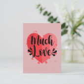 Carte Postale Beaucoup d'amour, grand coeur (Debout devant)