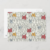Carte Postale Beaucoup de chats drôles (Devant / Derrière)