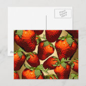 Carte Postale Beaucoup de fraises (Devant / Derrière)