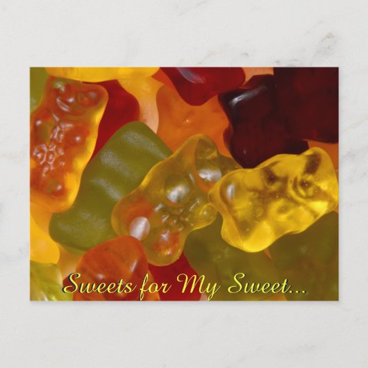 Carte Postale Beaucoup de Gummibärchen multicolore (Devant)