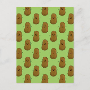 Carte Postale Beaucoup de pommes de terre heureuses