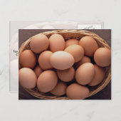Carte Postale Beaucoup d'oeufs dans le panier (Devant / Derrière)