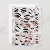 Carte Postale beaucoup d'yeux clignote les yeux évier peintre ma (Devant / Derrière)