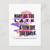 Carte Postale Beaucoup meurent trop tard et quelques-uns trop tô (Devant)