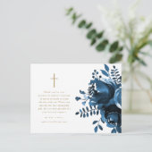 Carte Postale Beaufaire Croix Florale Baptême Photo Merci (Debout devant)