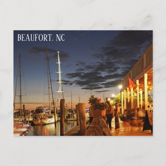 Carte Postale Beaufort North Carolina Waterfront Travel (Devant)