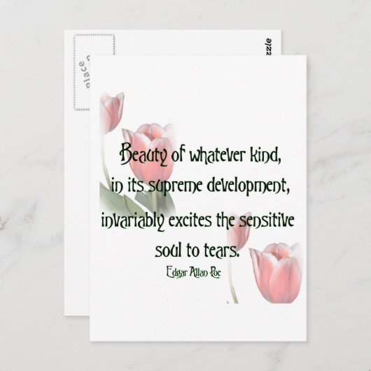 Carte Postale Beauté (Devant / Derrière)