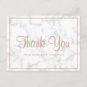 Carte Postale Beauté Affaires Moderne Marbre Rose Or Merci