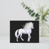 Carte postale Beauté blanche Unicorn (Debout devant)