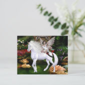 Carte postale Beauté blanche Unicorn (Debout devant)
