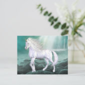 Carte postale Beauté blanche Unicorn (Debout devant)