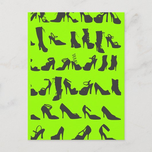 Carte Postale Beauté Chaussures Mode Silhouettes (Devant)