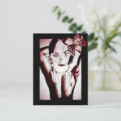 Carte Postale beauté collée (Debout devant)