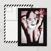 Carte Postale beauté collée (Devant / Derrière)