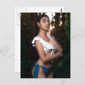 Carte Postale Beauté dans la forêt Modèle de maillot de bain Pho (Devant / Derrière)