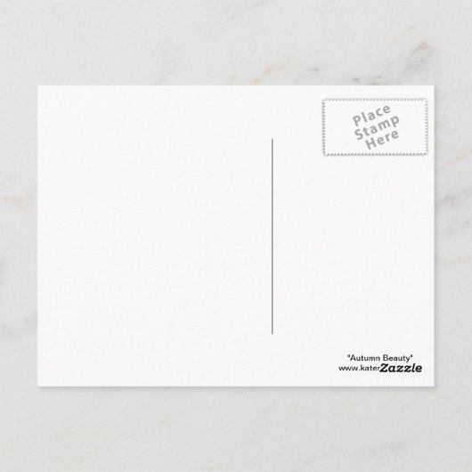 Carte postale Beauté d'automne (Dos)