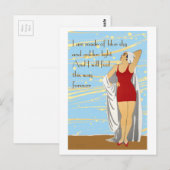 Carte Postale Beauté de bain à la plage (Devant / Derrière)