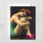 Carte Postale Beauté de bain en vert (Devant / Derrière)