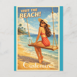 Carte Postale Beauté de bain rétro vintage Thunder_Cove