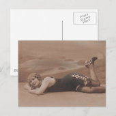 Carte Postale Beauté de la baignade ! ! Petite fille des années  (Devant / Derrière)