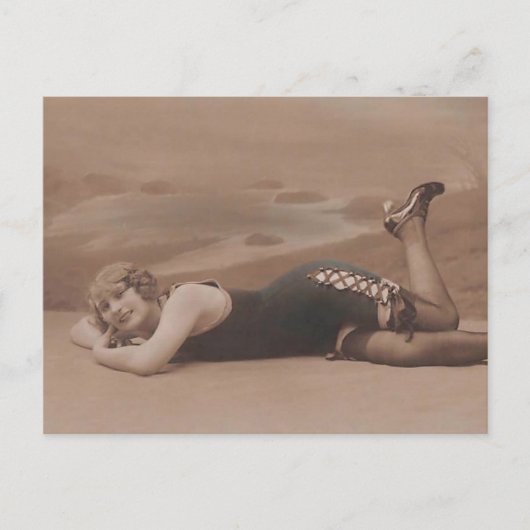 Carte Postale Beauté de la baignade ! ! Petite fille des années  (Devant)