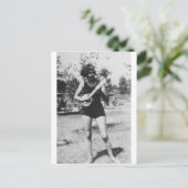 Carte Postale Beauté de maillot de bain de fille jouant les (Debout devant)