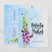 Carte Postale Beauté des cendres - Isaïe 61:3 (Devant / Derrière)