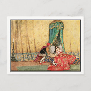 Carte Postale Beauté dormante par Warwick Goble
