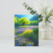 Carte Postale Beauté du marais vert (Debout devant)