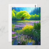 Carte Postale Beauté du marais vert (Devant / Derrière)